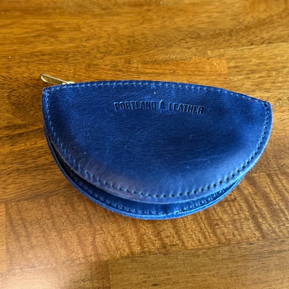 Portland Leather Handbags - Portland Leather Cowboy Blue Seesaw Pouch